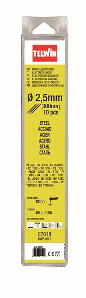 Électrodes enrobées de base Telwin Ø 3,2 mm, UE : 8 pièces, 802622