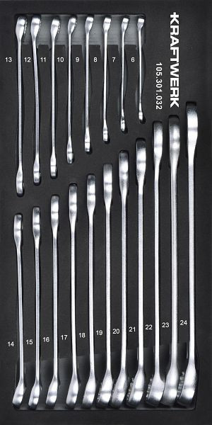 Clé mixte Kraftwerk BASIC LINE EVA 19 pcs. Insert 20x40, 105.301.032