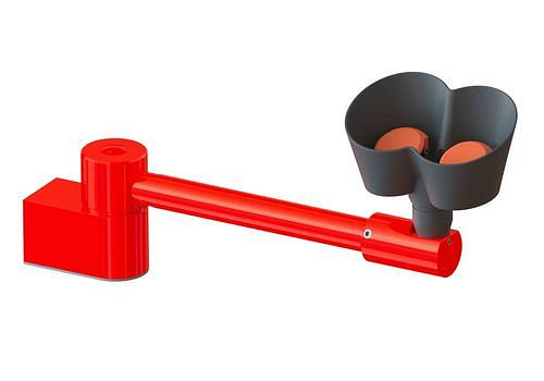 Douchette oculaire B-SAFETY avec 2 pommes de douche, orientable horizontalement, montage sur table à gauche du lavabo, DVGW, 306250