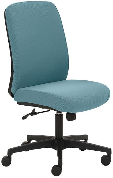 Mayer Sitzmöbel chaise pivotante my TRITON - version standard, assise et dossier turquoise, piètement en plastique noir, 2219_30616