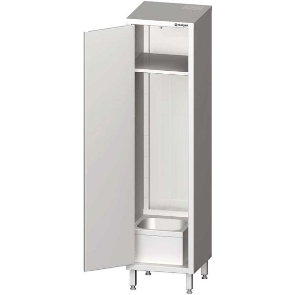 Armoire haute Stalgast avec évier pour ustensiles de nettoyage, 500 x 500 x 2000 mm (LxPxH), VHK05560