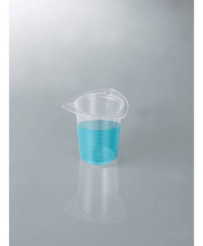 Gobelet doseur universel DENIOS en PP, avec bec verseur, 100 ml, UE : 48 pièces, 281-784