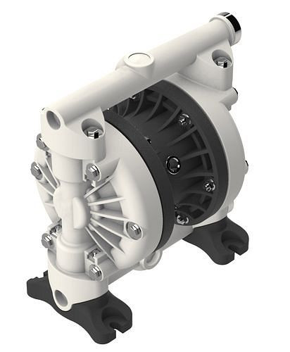 Pompe à air comprimé à double membrane DENIOS, 1/2'', en PP / PTFE, 287-071