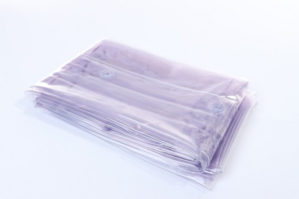 ELMAG rideau de protection S0, transparent, largeur : 1300 x hauteur : 2600x0,4 mm, rideau de protection contre la poussière, les courants d'air, l'humidité et les projections de meulage, 56264
