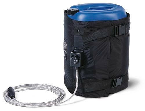 Chemise chauffante DENIOS pour fûts de 30 litres, thermostat 0 - 90°C, 870 - 1020 mm, 200 watts, 117-721