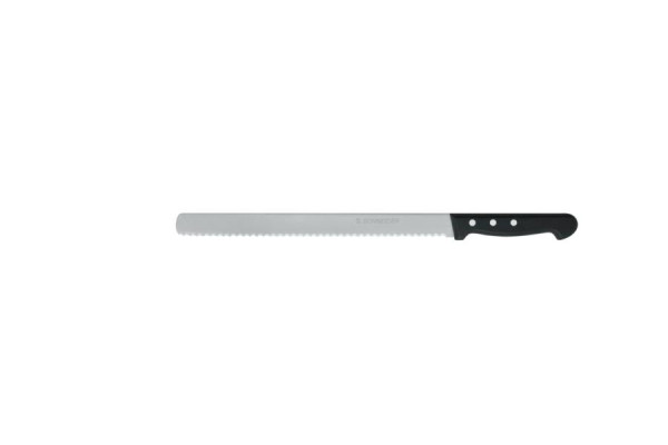 Couteau à pâtisserie Schneider POM avec bord dentelé, taille : 26 cm, 265626