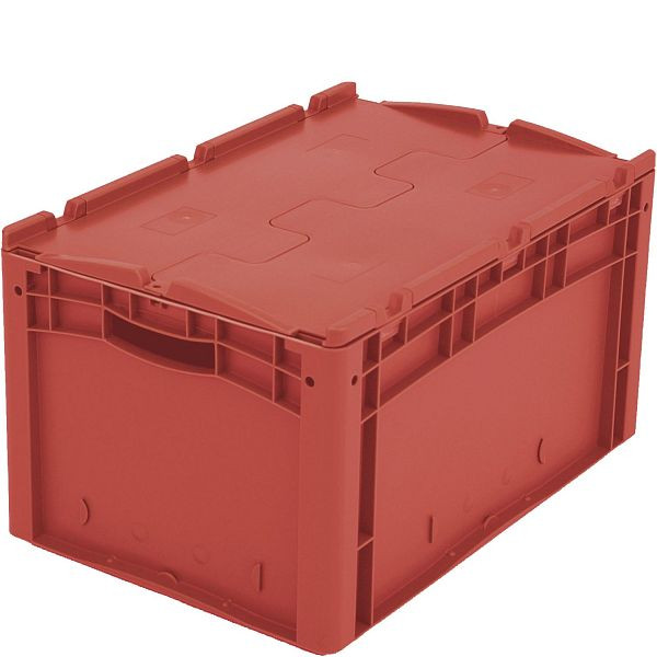 BITO Euro bac gerbable XL couvercle/skid /XLD64321 600x400x320 rouge, couvercle, C0292-0036