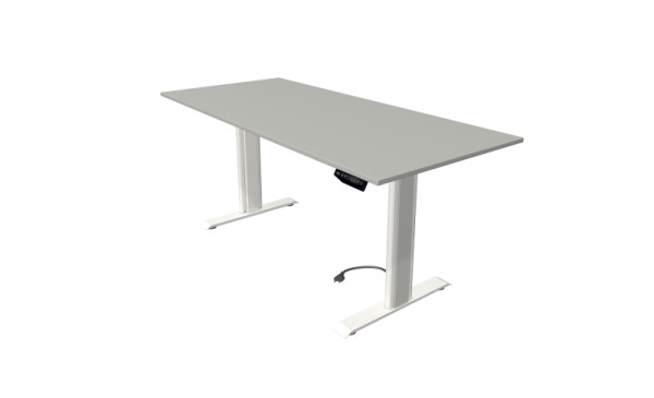 Kerkmann table debout/assise Move 1 advance 180 x 80 cm structure blanc, plateau gris clair, 10281011