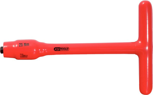 KS Tools Limiteur de couple à poignée en T fixe 3/8" avec isolation de protection, 25 Nm, 117.3808
