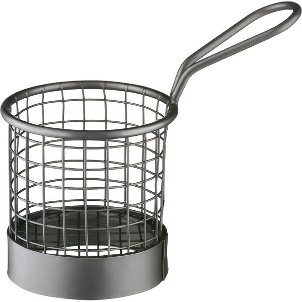 Panier à frire de service Stalgast rond, Ø 80 mm, noir, KK1614080