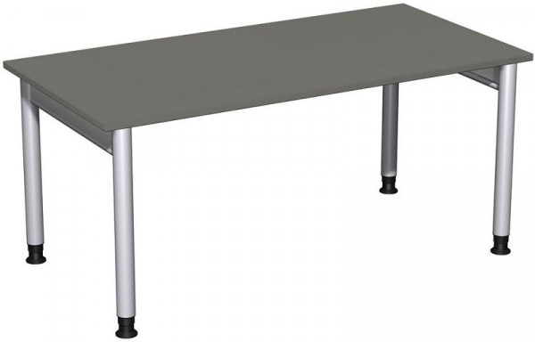 bureau geramöbel réglable en hauteur, 1600x800x680-820, graphite/argent, N-657103-GS