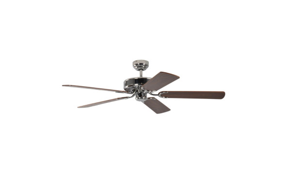 Ventilateur de plafond Pepeo Potkuri acier / noyer 132 cm avec chaînette, 13322010132v1
