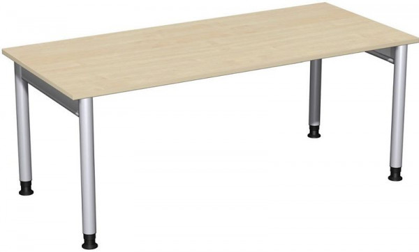 bureau geramöbel réglable en hauteur, 1800x800x680-820, érable/argent, N-657146-AS