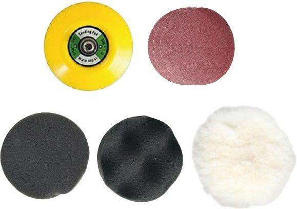Kunzer kit d'accessoires pour polisseuse sans fil 7APM08, 7 pièces, 7PMZ08