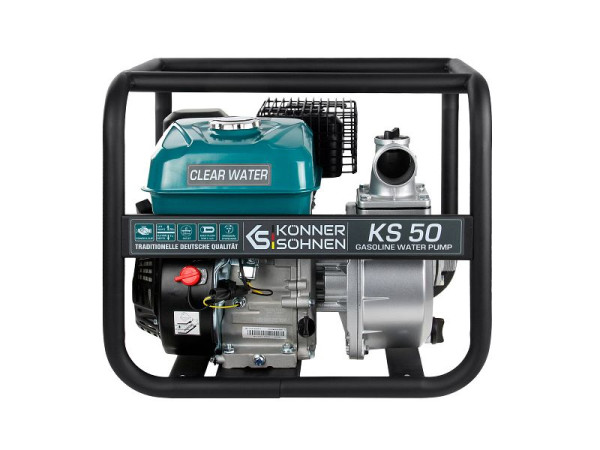 Pompes à eau Könner & Söhnen, KS 200, 196 cm3, 6,5 CV, 3,6 l, 0,6 l, 79/104 dB, 500 l/min, KS 50