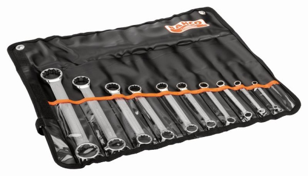 Jeu de clés polygonales doubles Bahco, 8 pièces, droites, 12 pans, en boîte, 4M/8
