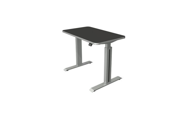 Kerkmann table debout/assise L 1000 x P 600 mm, argent, réglable en hauteur électriquement de 740 à 1230 mm, anthracite/argent, 10175413