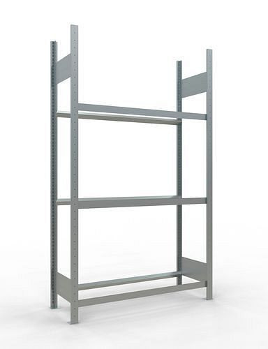 Rack à pneus Schulte, champ de base, 3 niveaux de rangement, largeur du compartiment 1150 mm, 1210 x 436 x 2000 mm, 278839