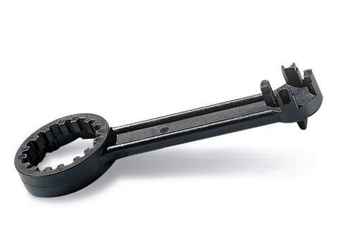 Clé à fût DENIOS en plastique, pour couvercles de bonde 3/4" et 2" et couvercles en plastique, 117-253