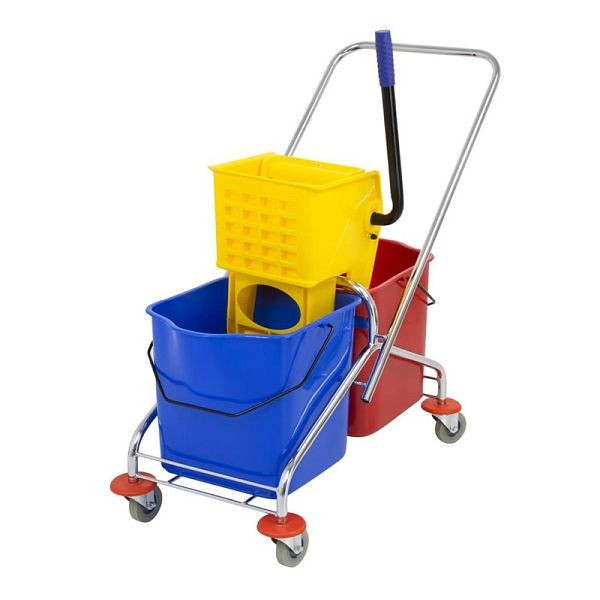 Seau double vadrouille Jantex avec presse vadrouille 2 x 23L, M880