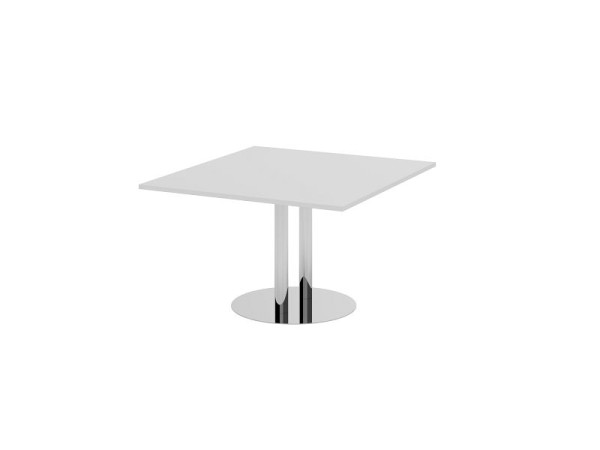 Plaque de liaison et de montage Hammerbacher, couleur de la plaque : gris, plaque : 1200 x 1300 x 25 mm, base colonne/plaque en chrome, hauteur de travail : 740 mm, VKT12S/5/C
