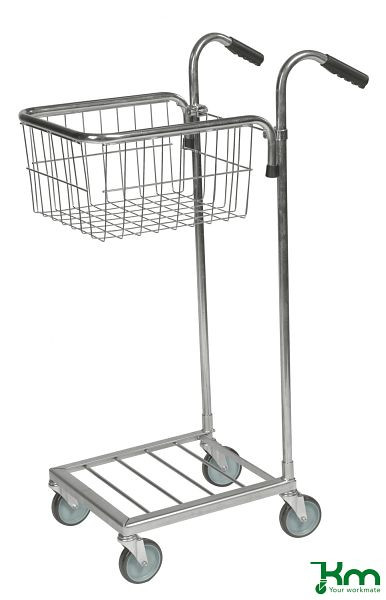 Mini chariot Kongamek, 4 roulettes, 1 panier, réglable en hauteur, KM153-T
