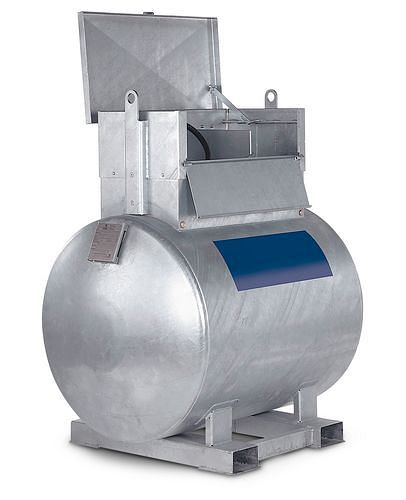 Système de réservoir diesel mobile DENIOS KC500-K, 500 litres, pompe 12/24 V, boîte de rangement, 252-567