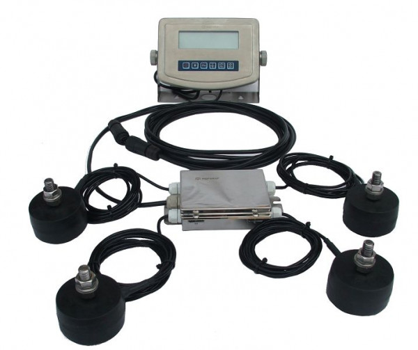 Kit balance Agreto avec pieds de pesée jusqu'à 4 000 kg, indicateur de pesée HD1, AGW01-4X1S