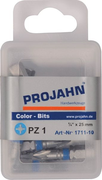 Embout marqué Projahn 1/4" L25 mm Pozidriv Nr 3 lot de 10, 1713-10
