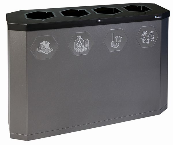 Station de recyclage intelligente Blunt Sixco 4, fer mica DB 703, 830x1200x355 mm (HxLxP), 565-180-03