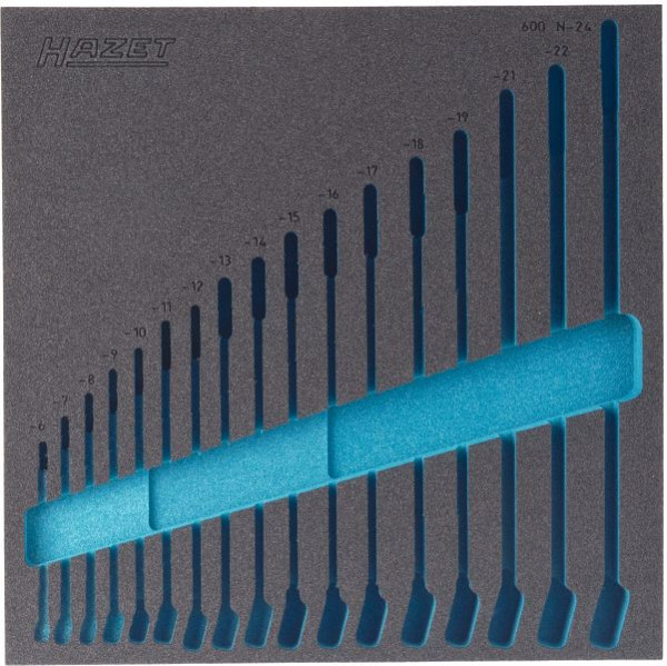 Insert en mousse souple Hazet à 2 composants, pour 163-98/17, dimensions / longueur : 344 mm x 342 mm, 163-98L