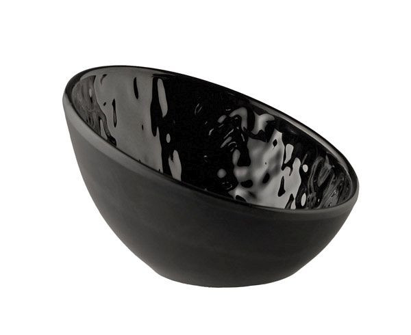 Bol APS, rond -TAO-, 10,5 x 10 cm, hauteur : 6,5 / 3 cm, mélamine, noir, aspect pierre, 0,07 litre, 83649