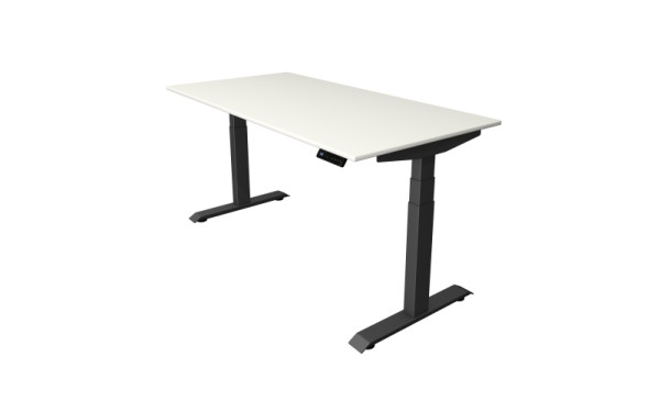 Kerkmann Move 4 table assis/debout, L 1600 x P 800 mm, réglable en hauteur électriquement de 640 à 1290 mm, blanc, 10080610