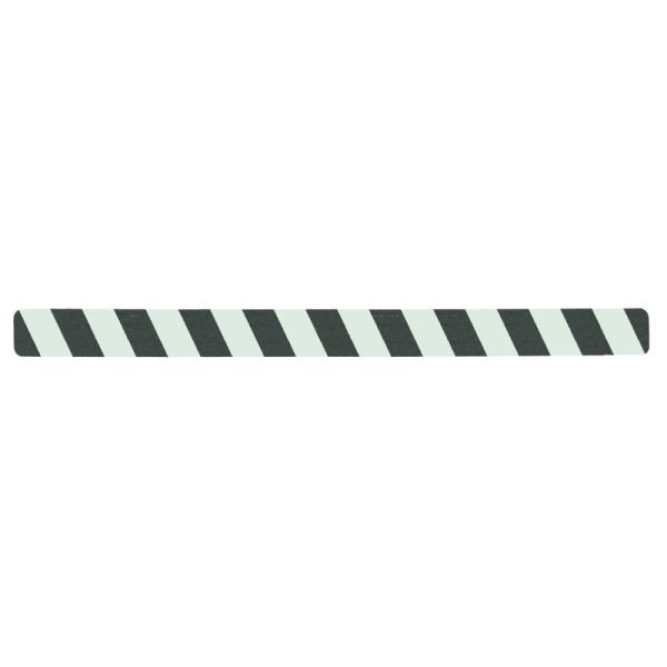 revêtement antidérapant m2, photoluminescent, noir/vert, bandes individuelles 50x650mm, UE : 10 pièces, M1XV100503