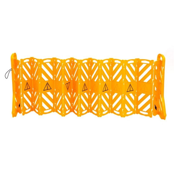 ALLPAX STOPPO portail à ciseaux en plastique 3,9 m en jaune, 10021237