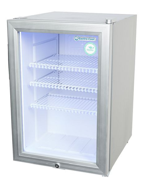 Réfrigérateur Gastro-Cool - petit - porte vitrée - argent - LED - GCKW65, 204401