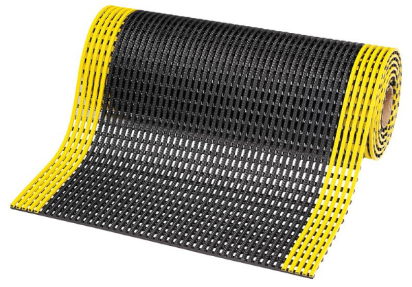 Notrax Flexdek Tapis individuels pour zones humides 537, Noir/Jaune, 60 cm, Vendu au mètre, 537C0024BY
