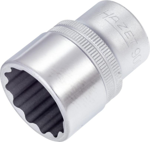 Embout pour clé à douille Hazet, double six pans, carré creux 12,5 mm (1/2 pouce), 24 mm, moleté, 900Z-24