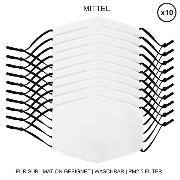 Masques monstres, moyen, paquet de 10, 27382