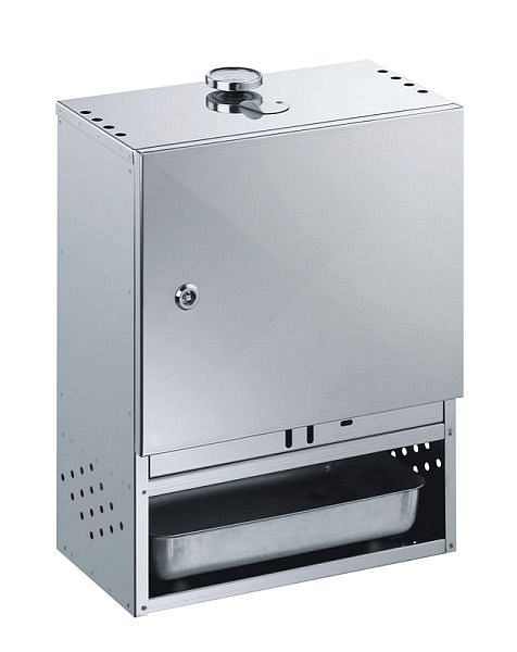 Fumoir Peetz en acier inoxydable avec porte, HxLxP: 50cm x 39cm x 28cm, 150295