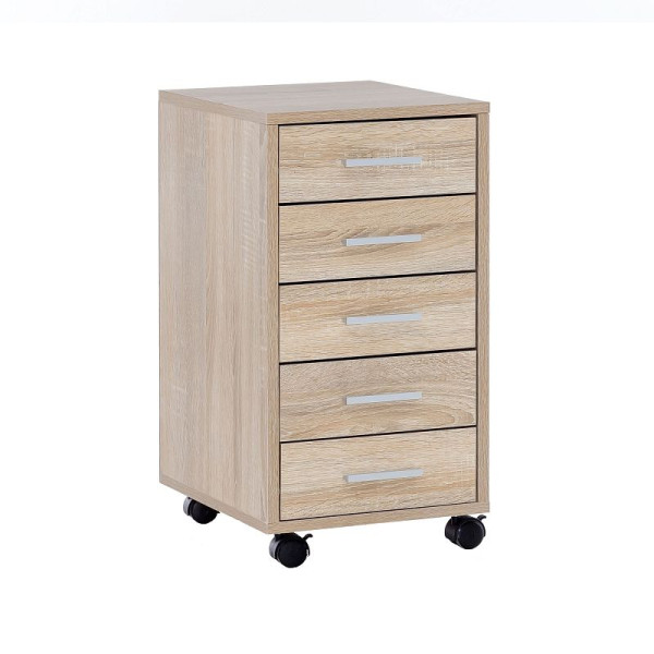 Wohnling LISA Sonoma roll-conteneur 33 x 63 x 38 cm bois, WL5.272