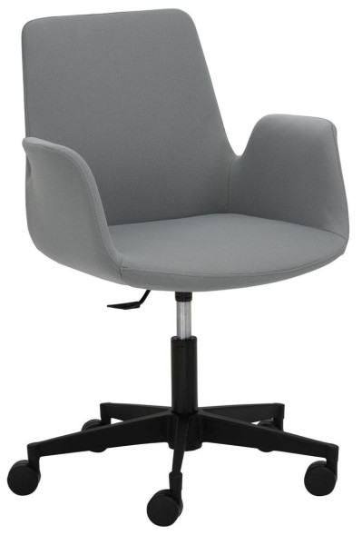 Fauteuil Mayer Sitzmöbel , avec piètement en plastique (ø 61 cm) noir, gris, 2010_03_30614