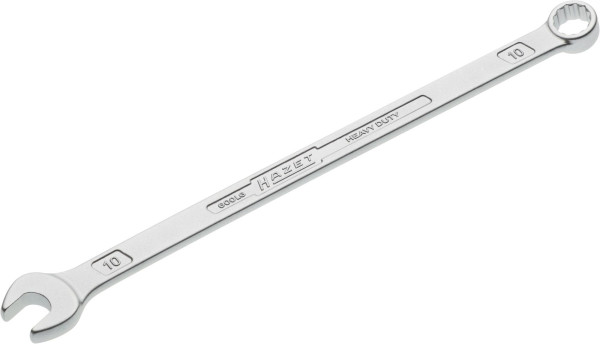 Clé mixte Hazet, extra longue, design fin, profil de traction à double hexagone externe, 10 mm, 600LG-10