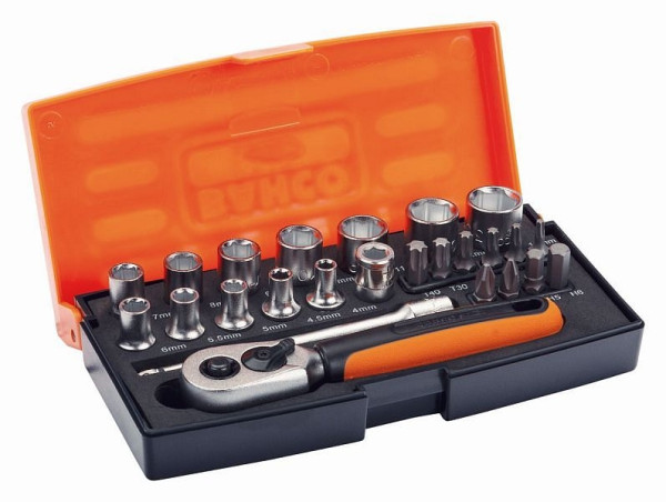 Jeu de clés à douille Bahco 1/4", 25 pièces, SL25