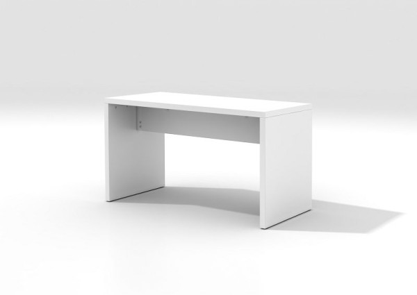 Table de bistro Hammerbacher 130x68x72, 8cm (LxPxH) blanc, panneau de particules particulièrement léger, épaisseur 38 mm, VMP130/W