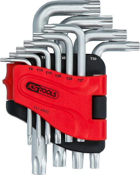 KS Tools Jeu de clés coudées Torx, courtes, 10 pièces, 151.4900
