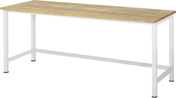 Table de travail RAU série 900, plateau en hêtre massif, 2000x825x800 mm, 03-900-1-B25-20.12