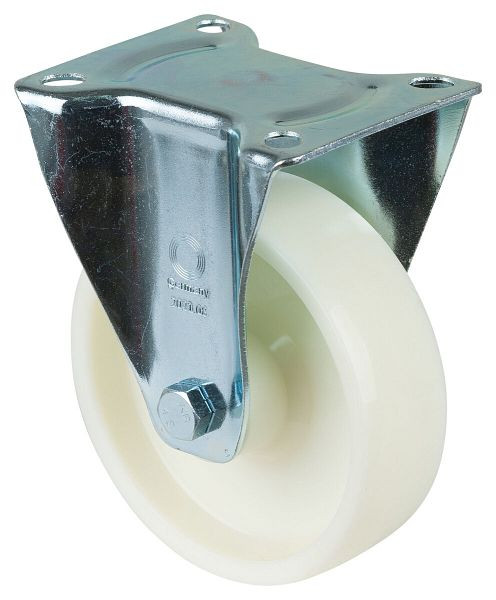 Rouleau de transport BS rollers, rouleau fixe, largeur de roue 50 mm, roue Ø 150 mm, capacité de charge 300 kg, roulement à rouleaux, lot de 2, L410.B10.150
