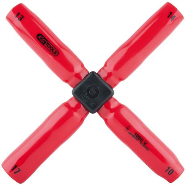 Clé cruciforme KS Tools avec isolation de protection, 10x13x14x17mm, 430g, 117.1720