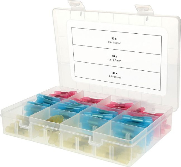 Gamme KS Tools de connecteurs bout à bout rétractables, 0,5 mm² - 6,0 mm², 200 pièces, 970.0790